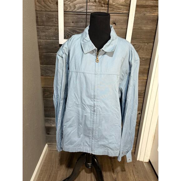 Faconnable light blue bomber jacket men's coast size XL - Picture 1 of 11